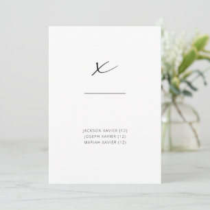 Chic + Simple Modern Script Alphabetical Seating X