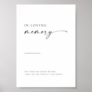 Chic + Simple Modern Script In Memory Of Sign