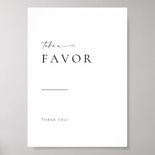 Chic + Simple Modern Script Wedding Favours Sign