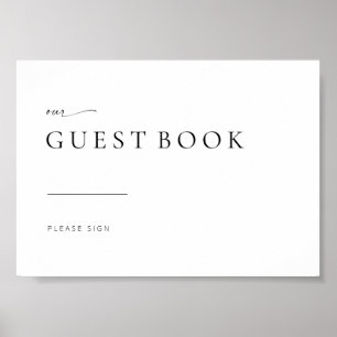 Chic + Simple Modern Wedding Guest Book Sign