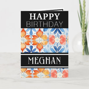 Chic Simple Summer Happy Birthday Card