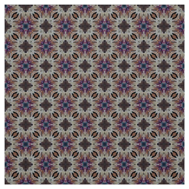 Chic Slate Blue and Grey Pattern Fabric (Swatch)