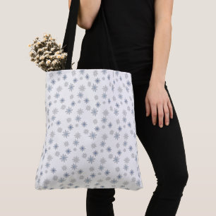 Chic snowflake kiss winter muackS!!! Outline White Tote Bag