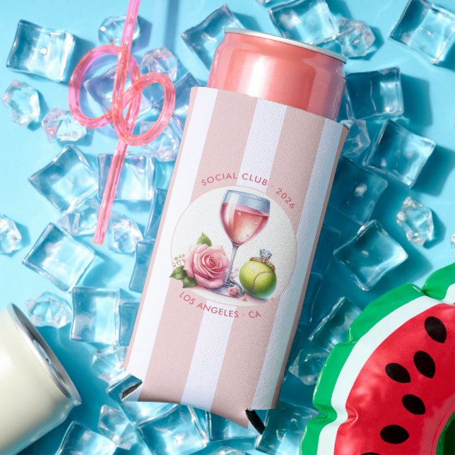 Chic Social Club Bachelorette Weekend Seltzer Can Cooler (In Situ Summer)