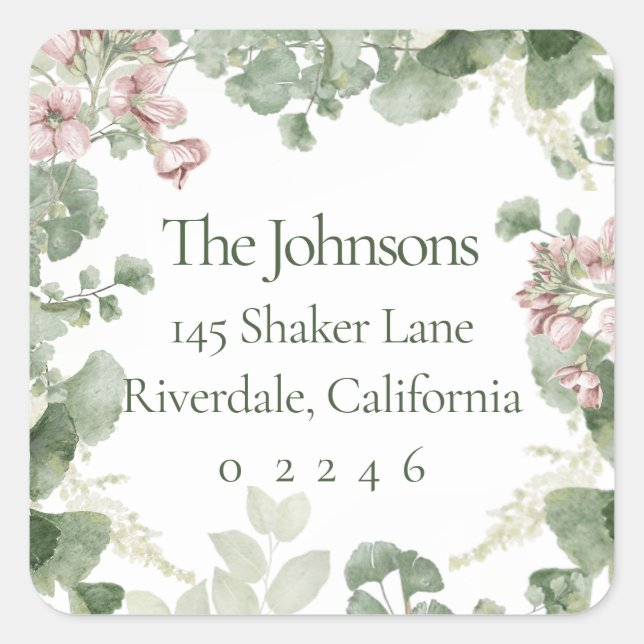 Chic Soft Framed Return Address Label (Front)