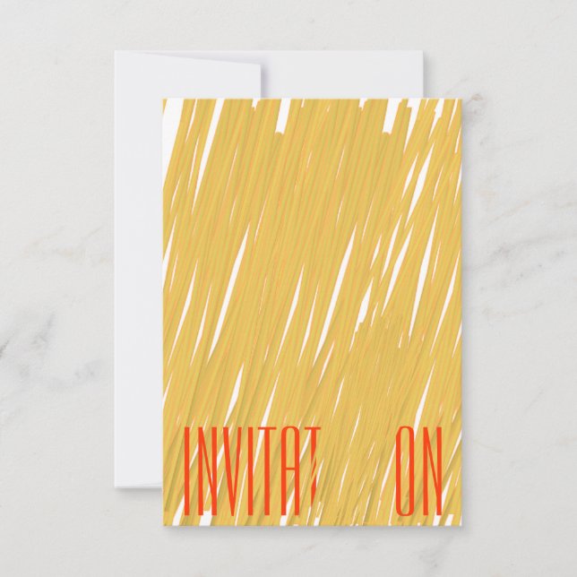 Chic Spaghetti Pasta Italian Dinner Invitation (Front)