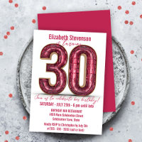 Chic Sparkling Crystal Pink and Gold 30th Birthday