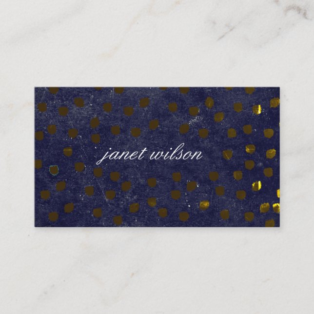 chic spotted texture pattern business card (Front)