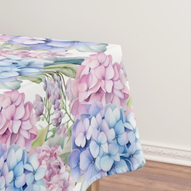 Chic Spring Colours Hydrangeas Tablecloth (In Situ)