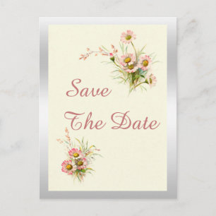Chic Spring Flowers 60th Birthday Save The Date Announcement Postcard