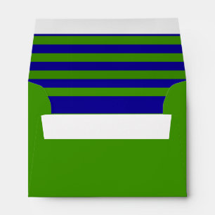 Chic Spring Green and Blue Stripes Mailing Envelop Envelope