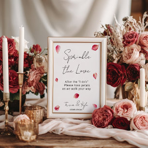Chic Sprinkle the Love Petal Toss Send Off Wedding Poster
