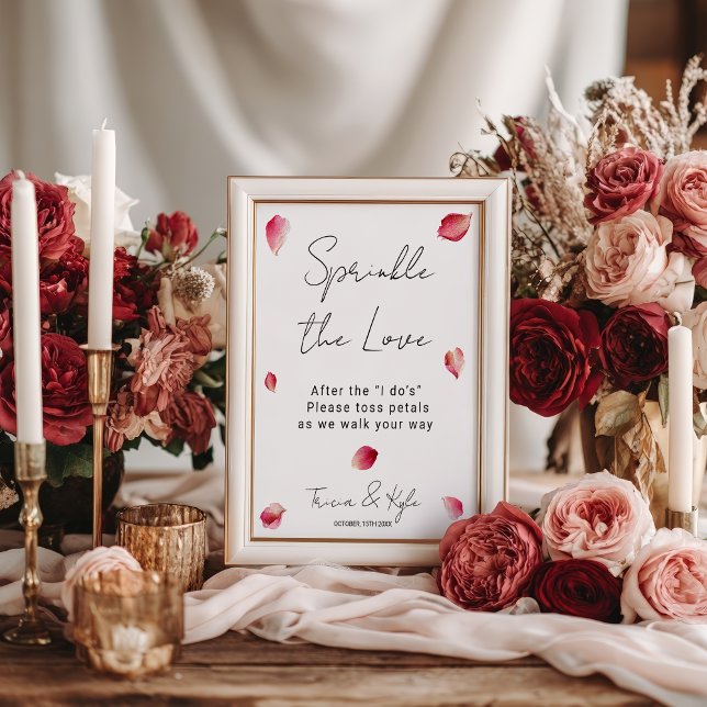 Chic Sprinkle the Love Petal Toss Send Off Wedding Poster (Chic Sprinkle the Love Petal Toss Send Off Wedding Poster)