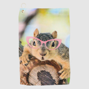 Chic squirrel golf towel