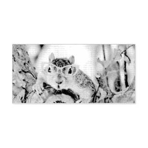 Chic squirrel self-inking stamp