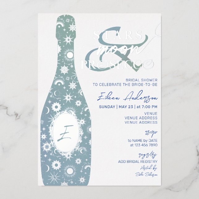 Chic Stars Moon & Prosecco Celestial Bridal Shower (Front)