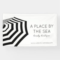 Chic Striped Beach Umbrella Boutique