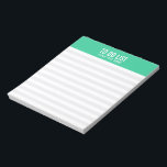 Chic Stripes (Blue) Notepad<br><div class="desc">Modern to do list. Available in pink. © Mood 4 Cute</div>