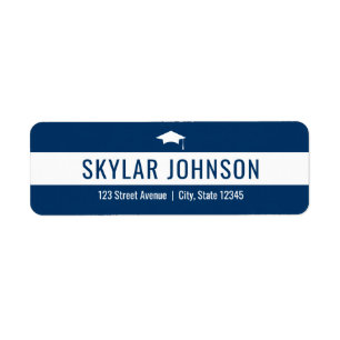 Chic Stripes EDITABLE COLOR Graduation Address Lab