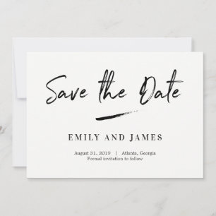 Chic Strokes Save The Date Card
