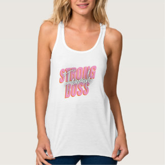 Chic Strong Female Boss Pink and White Singlet