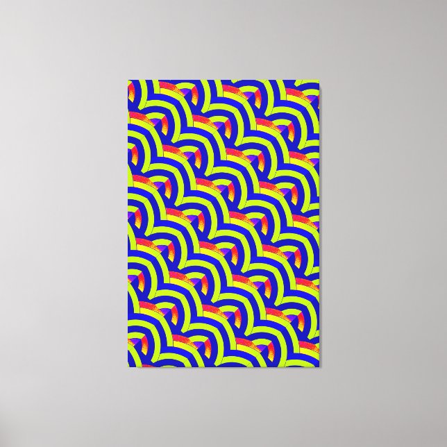 chic stylish contemporary chevrons canvas print (Front)