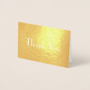 Chic Stylish Font Thank You Foil Card