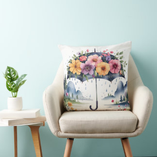 Chic & Stylish Home Decor Accent Floral Umbrella Cushion