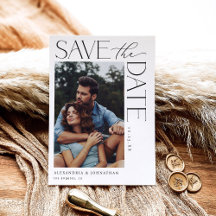 Chic Stylish Mod Photo Save the Date 2