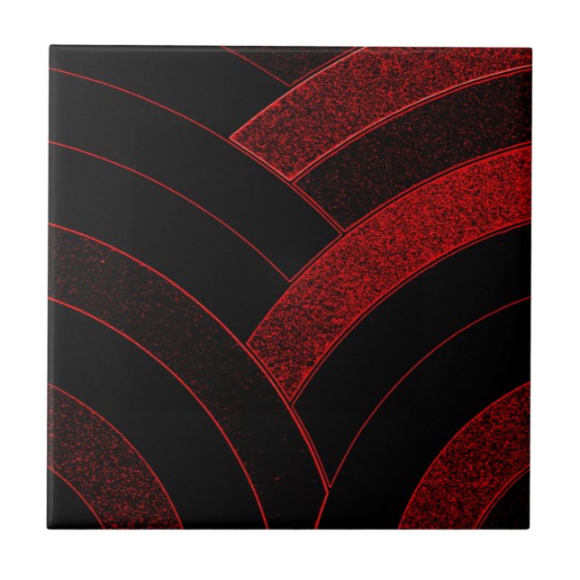 chic stylish sophisticated contemporary chevrons tile (Front)