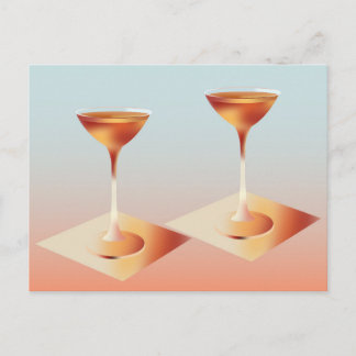 Chic Summer Cocktail Postcard
