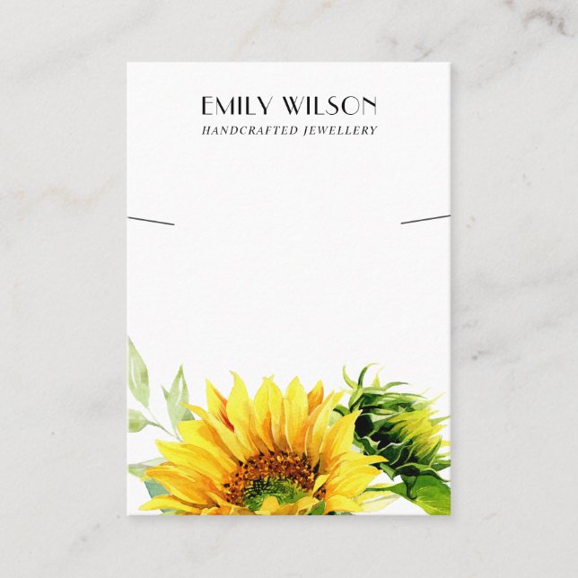 CHIC SUNFLOWER FALL NECKLACE BRACELET DISPLAY CARD (Front)