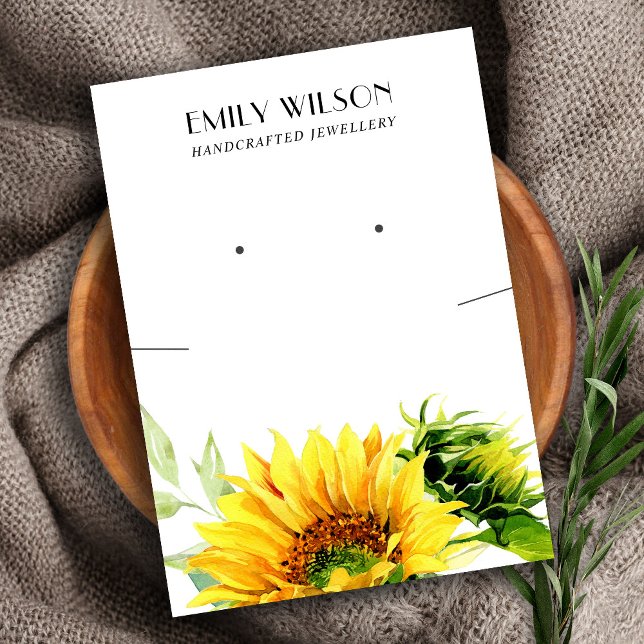CHIC SUNFLOWER FALL NECKLACE EARRING DISPLAY CARD (Creator Uploaded)