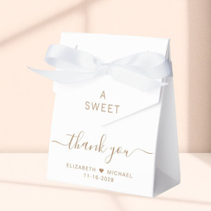 Chic Sweet Thank You Wedding Favor Boxes