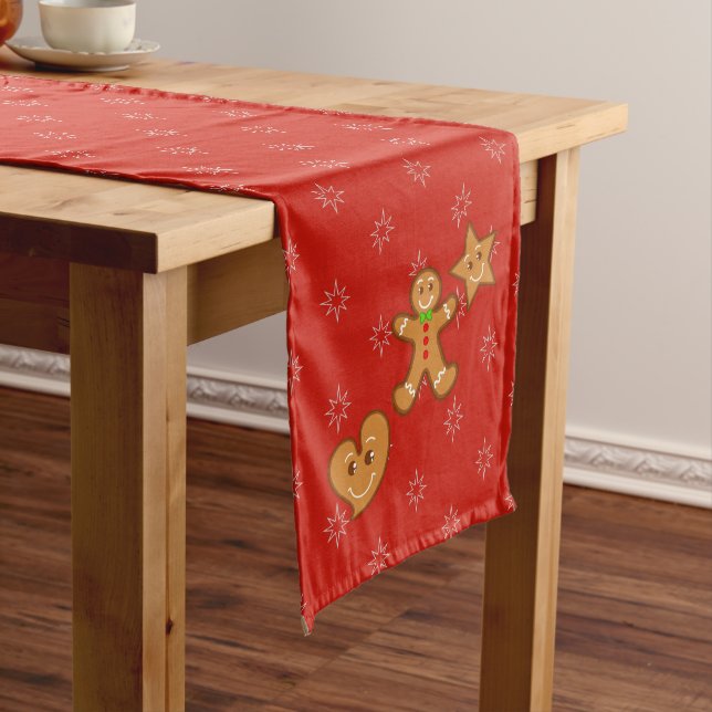Chic sweet XmaS Gingerbread Pals Long Table Runner (In Situ)