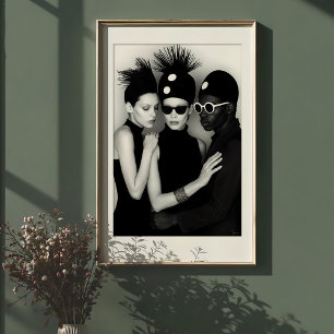 Chic Synergy: Avant-Garde Monochrome Trio Poster