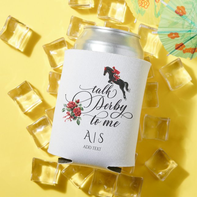 Chic Talk Derby To Me Party Race Horse Equestrian Can Cooler (In Situ Summer)
