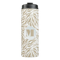Chic Tan Animal Print Monogrammed