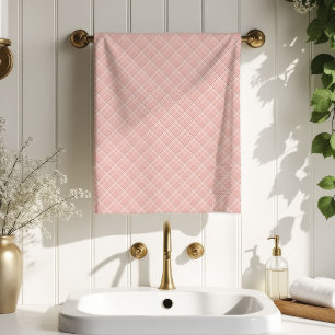 Chic Tartan Bath Towel Rose Gold Gift for Mum
