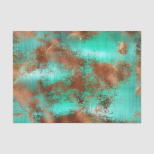 Chic Teal Copper Boho Tissue Paper