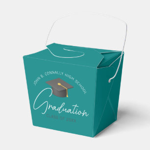 Chic Teal Custom 2026 Graduation Party Fortune Favour Box