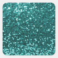 Chic Teal Faux Glitter