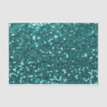 Chic Teal Faux Glitter Tissue Paper<br><div class="desc">Glamourous teal green large faux glitter.
PLEASE NOTE:  These are flat printed graphics - no raised parts</div>