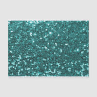 Chic Teal Faux Glitter