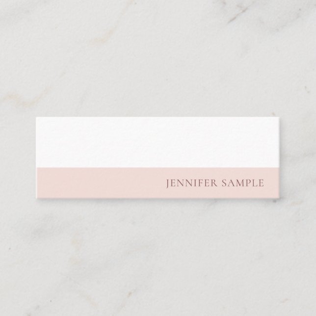 Chic Template Modern Minimalist Personalised Trend Mini Business Card (Front)