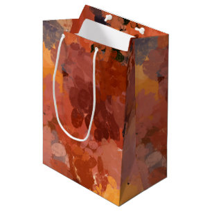 Chic Terracotta Rust Trendy Brown Abstract Medium Gift Bag