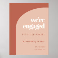 Chic terracotta We are engaged Engagement party