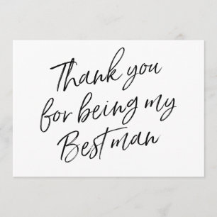 Chic "Thank you for being my best man" Thank You Card
