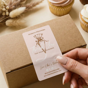 Chic Thank You Pastry Piping Bag Bakery Order Box