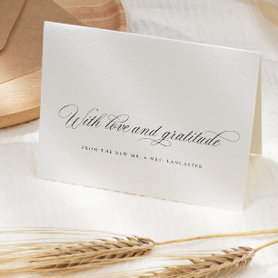 Chic Thank you Wedding Custom Note Card